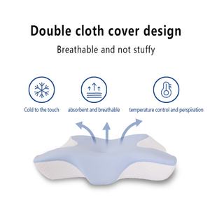 Cuscino <span class=keywords><strong>ortopedico</strong></span> per cuscino traspirante medico terapeutico ergonomico contorno indossabile farfalla Memory Foam cuscino per collo - Product Image 5