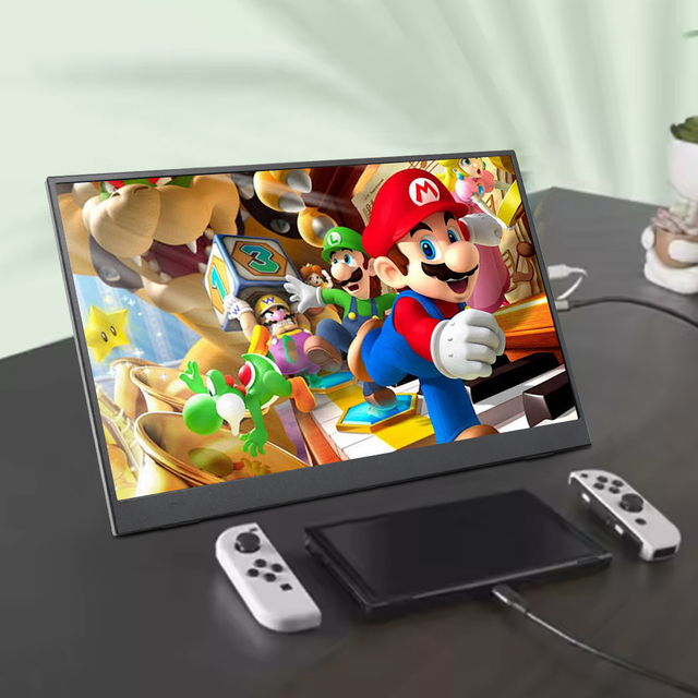 2025 Portable Gaming Monitor 15.6 Inch 1920x1080 IPS LCD LED Widescreen /Type-C Interface Built-in Speaker