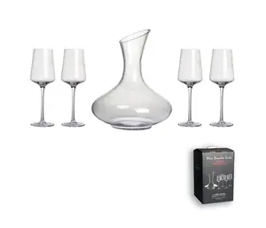 1000ml 32oz şarap dekantörü 4 şarap bardakları, el üflemeli kurşunsuz kristal cam şarap dekantörü şarap dekantörü seti (küre/girinti)