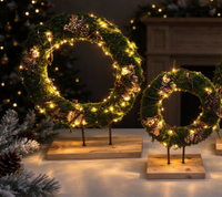 Couronne rustique en saule tressé, 3 tailles, cerceau en rotin naturel pour arrangements floraux DIY, décoration de porte et de maison style ferme