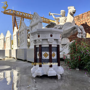 Cruz Sagrada Religiosa Personalizada, Bautismo en Catedral de Mármol para Iglesia Católica, Bautisterio de Piedra Natural, Fuente Bautismal - Product Image 3