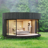 Cabine Glamping Modulaire en Bois pour Expédition et Chargement Faciles – Maisons Préfabriquées de Luxe en Bois Rond – Maisons Circulaires