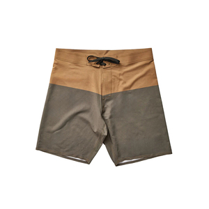 2023 nouveau Design nouveau Style hommes slip de bain Boxer court Polyester recyclé couleur unie maillot de bain Shorts - Product Image 1