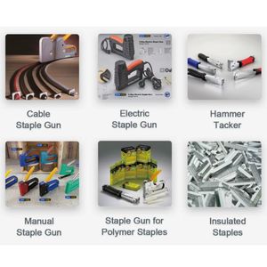 DIY Grade Pneumatic & Manual Wire Cable Stapler Wood <b>Power</b> Source JY819 Industrial Heavy Duty Manual Staple Gun - Product Image 6