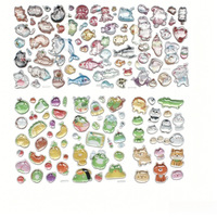 Pack d'autocollants en relief super mignons de style Instagram, design minimaliste moderne ; décoration en papier couché mat