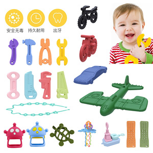 Nuevo <span class=keywords><strong>Pegamento</strong></span> de silicona de grado alimenticio para dientes de bebé, barra de molienda manual anticomida para niños, <span class=keywords><strong>pegamento</strong></span> de dientes cómodo para el hogar - Product Image 4
