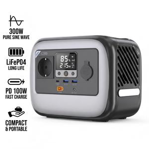 Estación de Energía Portátil de 300W, Generador Solar con Batería, Onda Sinusoidal Pura, Carga Rápida AC PD de 100W para Camping - Product Image 1