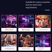 Mini projecteurs LED à tête mobile en cristal, laser RGB activé par le son, projection de Noël, effet rotatif clignotant 3W