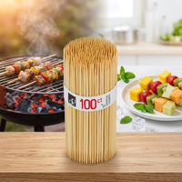 Brochettes jetables en bambou, résistantes à la chaleur, antiadhésives et saines, pour barbecue en plein air et utilisation en cuisine écologique