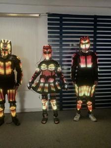 Traje de Robot de Fantasía Luminoso LED a Todo Color |   Disfraz de Pixel Helmet y Laser Light Walker para Espectáculos de Danza Escénica - Product Image 2