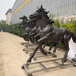 Statue d'extérieur de jardin Statue de cheval grandeur nature en laiton Design personnalisé Statues d'animaux en laiton - Product Image 2