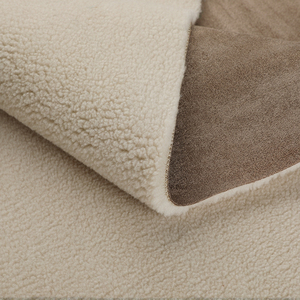 قماش فرو تيدي صناعي مربوط بقماش من جلد الغزال للمعطف - Product Image 5