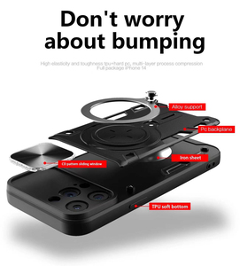 Housse de caméra coulissante pour infinix note 12 pro couverture arrière de téléphone portable Hot <span class=keywords><strong>20S</strong></span> antichoc Ring Kickstand Case pour Infinix Hot 30i - Product Image 6