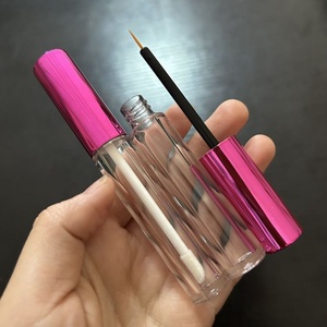 ISMAN - Tubo de Delineador de Ojos Redondo de Lujo de 3 ml, Color <span class=keywords><strong>Rojo</strong></span> Rosa, Botella Transparente para Brillo Labial, Vial para Suero de Crecimiento de Pestañas, Venta al por Mayor, Marca Privada Profesional - Product Image 1