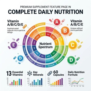 Capsules multivitaminées OEM ODM GMP Halal 60 unités avec vitamines A, C, D3, E, B1, B2, B6, B12, zinc, magnésium - Product Image 4