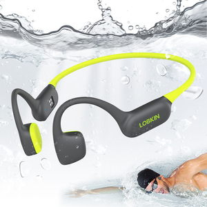 Cuffie a Conduzione Ossea LOBKIN con Lettore MP3 da 32GB, Wireless 5.1, LED, Impermeabili IPX8, Auricolari per Nuoto e Sport, Funzione Vivavoce - Product Image 1