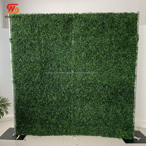 SMOOTH - Panel de Pared de Plantas Artificiales, Directo de Fábrica, Fondo de Pared de Flores Artificiales de 8 pies x 8 pies, en Tela - Product Image 1