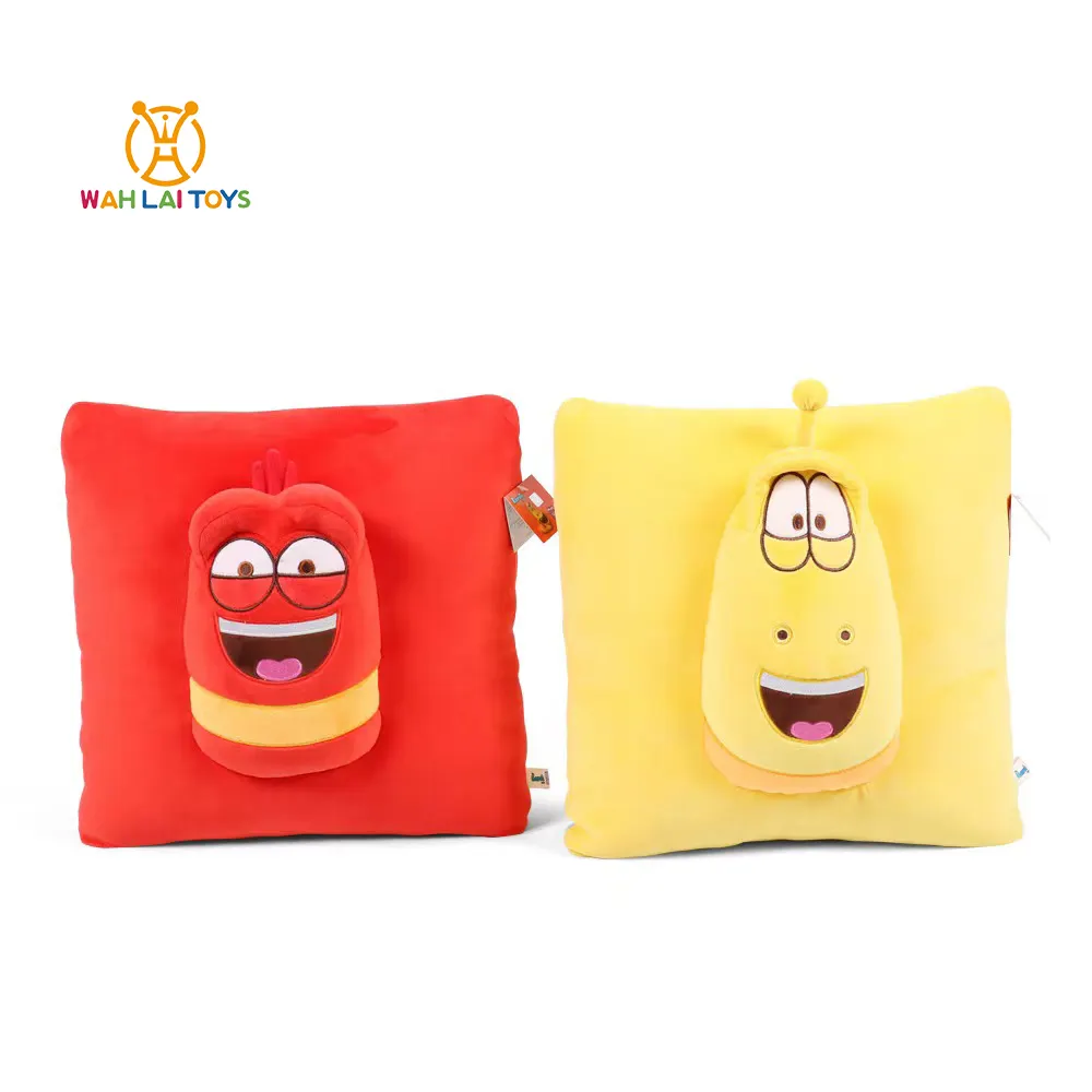 Promotion cartoon cube cotton monster soft doll plush lumbar support meditation pillows stuffed toys general custom cushions