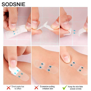 40pcs Ruban adhésif invisible pour le visage, en forme de V, les rides temporaires <span class=keywords><strong>disparaissent</strong></span> - Product Image 2