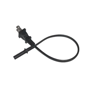 Cable de extensión de 2pin para dispositivos electrónicos, Cable de alimentación de 2pin de alta resistencia, modelo americano 8 Ac, Iec320 C7 Nema 1-15p