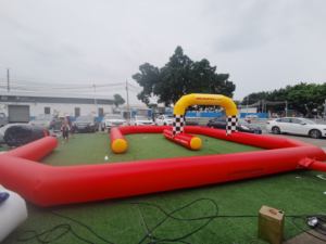 Haojile piste de course de voiture tamponneuse commerciale de plein air personnalisée piste de voiture de course gonflable Go Kart pour entreprise de <span class=keywords><strong>location</strong></span> - Product Image 6