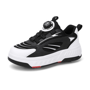 Skateboarding <b>Shoes</b> Round Toe Rubber Outsole Anti-Slippery Sporty Style Double <b>Row</b> Wheel Helios 338 - Product Image 4