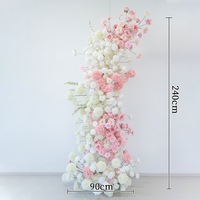 NINI Künstliche Blumen Großhandel Hochzeitsbogen-Dekoration Hochwertiger Rosa Rosenbogen für Hotel-Hochzeitsdekoration