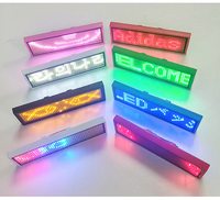 Badge nominatif numérique LED miniature, programmable via application Bluetooth, avec affichage défilant, module d'affichage LED, batterie rechargeable