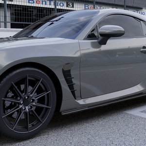 Car Fender Vent Stickers Piano Black Carbon Fiber Texture Adhesive ABS Body Decals for Toyota GR86 Subaru BRZ 2022+ - Product Image 2