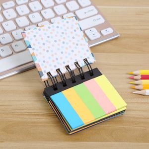 Blocs de Notas Espirales con Estampado de Triángulos Geométricos, Marcadores de Página Multicolor, Separadores Autoadhesivos, para Diario, Escuela y Oficina - Product Image 3
