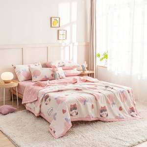 <b>Comfortable</b> and Breathable Four-Season Thin Quilt with Cartoon Animal Pattern <b>Blanket</b> - Product Image 4