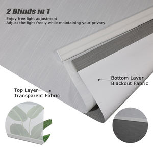 Stores à rouleaux intelligents motorisés, jour et nuit, occultants, double couche, pour hôtel, <span class=keywords><strong>bureau</strong></span> - Product Image 4