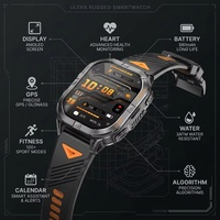 Montre connectée sportive GPS double bande K72, écran AMOLED 2,13 pouces, batterie 580 mAh, plus de 100 modes sportifs, lampe torche LED, étanche 3 ATM
