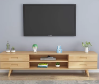 Kleiner Wohnzimmerschrank TV-Möbel aus Massivholz Couchtisch-Set im Nordischen Modernen Minimalistischen Stil