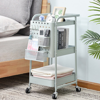 Chariot utilitaire compact personnalisé à 3 niveaux pour la livraison de nourriture, les salons de beauté, les hôtels, la cuisine et le rangement des courses