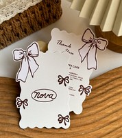Cartes de remerciement personnalisées en carton semi-plié, écologiques et durables, imprimées pour invitations et services après-vente