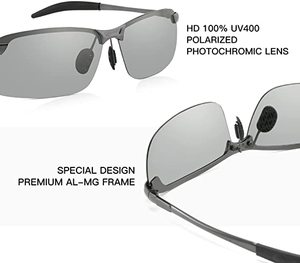 <span class=keywords><strong>Gafas</strong></span> de <span class=keywords><strong>Sol</strong></span> Fotocromáticas para Hombre, Económicas, con Lentes Polarizadas para Exteriores, Protección UV 100%, <span class=keywords><strong>Gafas</strong></span> de <span class=keywords><strong>Sol</strong></span> Metálicas Estilo Espía - Product Image 2