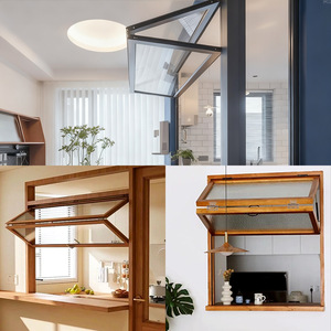 Folding Window Hardware Aluminum Alloy Wide Angle Adjustable Stop Minimalist Design For Tea Shops Cafes Wooden Frame - Product Image 1