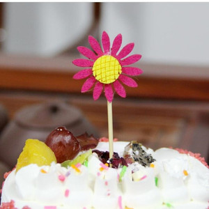 Adornos para pasteles de girasol, decoraciones florales coloridas hechas a mano para pasteles de cumpleaños, suministros para fiestas, 520, Día del Niño - Product Image 5