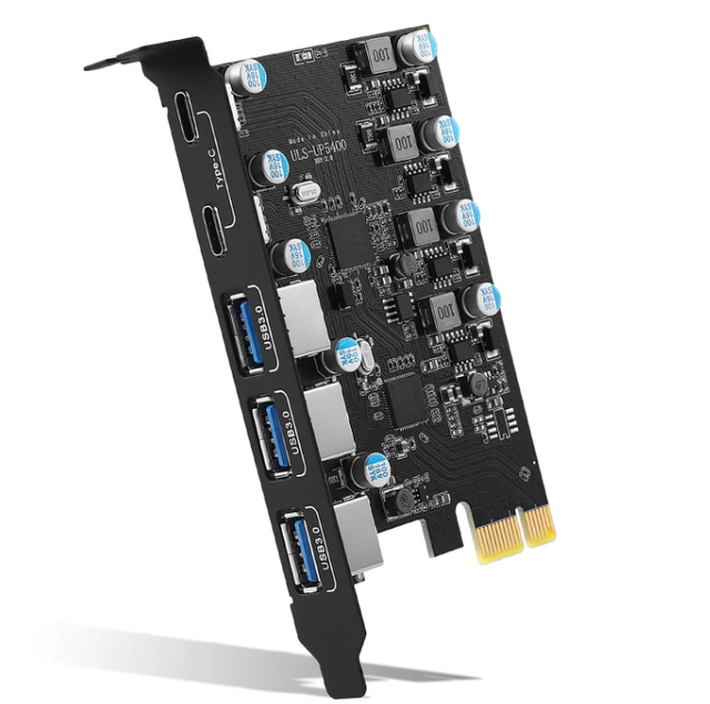 5Gbps USB 3.2 Gen1 Pcie Usb c Hub USB 3.0 Pci Express Board PCI-E USB3.0 Adapter Multiplier USB3 3.1 Controller Add on Card