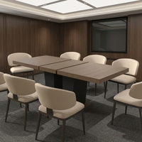 Table à manger extensible et pliable en marbre écologique pour 10 personnes, base double robuste noire, mobilier de maison