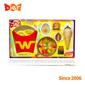 Kit De Lanche De Alta Qualidade Com Ovos Geléia Pizza Doces Hamburgo Forma Gummy <span class=keywords><strong>French</strong></span> Fries Snack <span class=keywords><strong>Candy</strong></span> Sorvete Cone Doces Custom ODM - Product Image 5