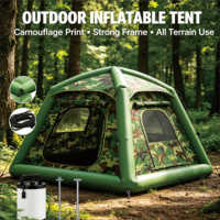 Tente gonflable professionnelle à double couche, tissu imperméable, structure résistante au vent quatre saisons, installation facile, système de pompe à air