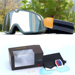 <span class=keywords><strong>Gafas</strong></span> de Motocicleta Estilo Retro, Lentes de PC de Marco Completo, Protección Contra el Viento y el Polvo, <span class=keywords><strong>Gafas</strong></span> Deportivas Resistentes a Impactos - Product Image 2