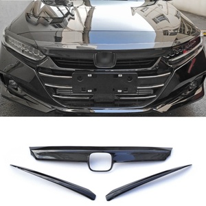 Nouvelle calandre de pare-chocs avant Welta Carbon Black avec attelage de remorquage ABS+PP à visser, ajustement parfait à 100 % pour Accord 10,5e génération 2022 - Product Image 1