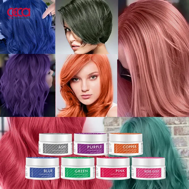 Occa Private Label Maatwerk Oem/Odm Haarverzorging Color Conditioner Wreedheid-Vrij Semi-Permanent Haarverf Kleurmasker