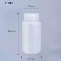 UMETASS Vente en gros Bouteille en plastique de 250 ml de qualité alimentaire Contenant vide Liquide Matière PP Poudre Huile de palme Détergent Logo personnalisable