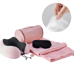 SUREWAL - Juego <span class=keywords><strong>de</strong></span> Viaje Directo <span class=keywords><strong>de</strong></span> Fábrica, Almohada <span class=keywords><strong>de</strong></span> Espuma Viscoelástica en Forma <span class=keywords><strong>de</strong></span> U con Manta y Antifaz para Dormir, Kit <span class=keywords><strong>de</strong></span> Viaje para Avión, Autobús y Coche - Product Image 4