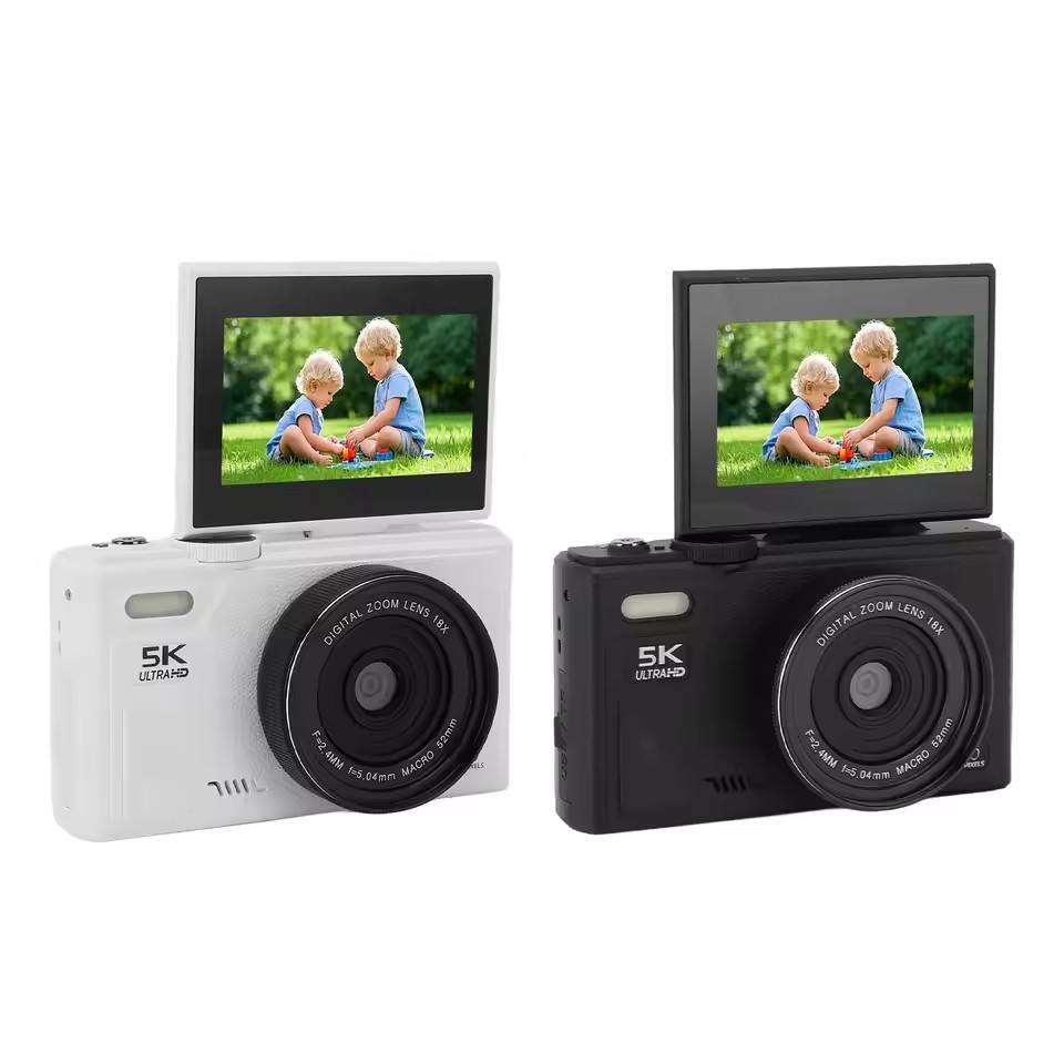 Digital Shoot Video Camera 4K Recording 16X Digital Zoom Professional  Vlogging Camcorder 3'' Screen Anti-shake Retro Camera