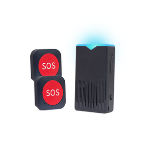 Không Dây cá nhân hệ thống báo động cho người cao tuổi 2 SOS nút 1 có thể sạc lại Receiver 7-màu LED flash rung cảnh báo IP55 - Product Image 2